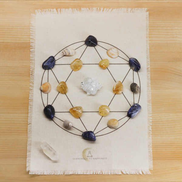 Anxiety Release Crystal Grid Set At Surrender To Happiness