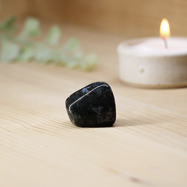 Moss Agate Tumblestone At Surrender To Happiness