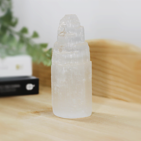 Small Selenite Tower At Surrender To Happiness