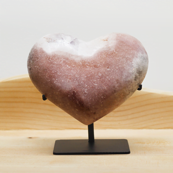 Pink Amethyst Heart At Surrender To Happiness