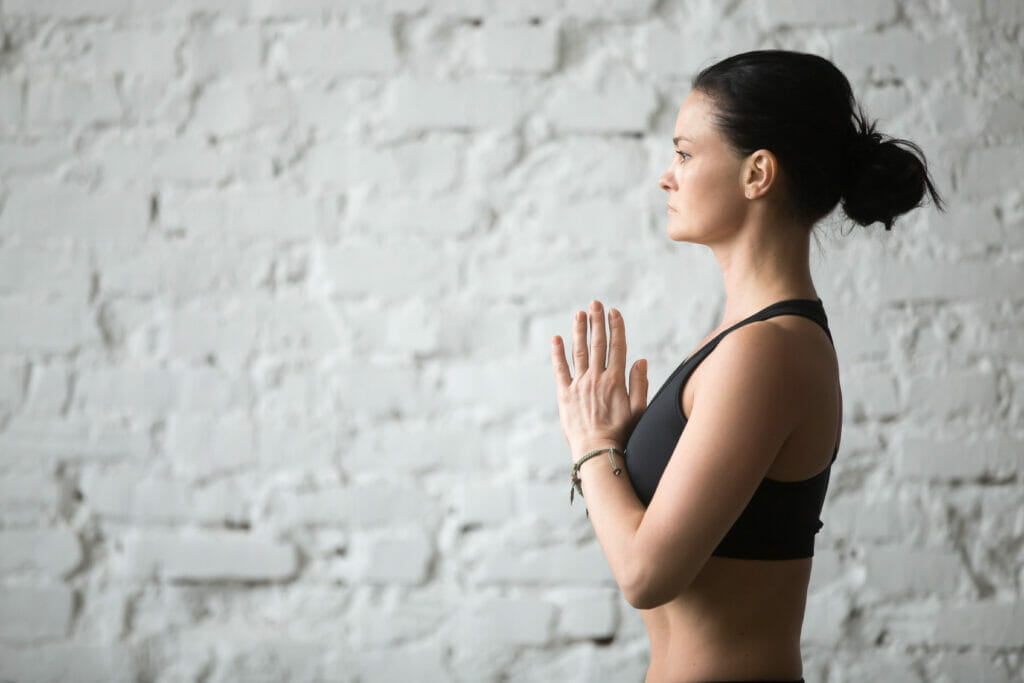 mountain pose namaste